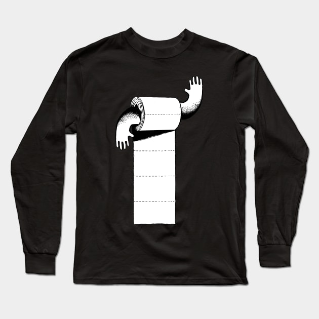 Bog Roll Long Sleeve T-Shirt by Black Tee Inc